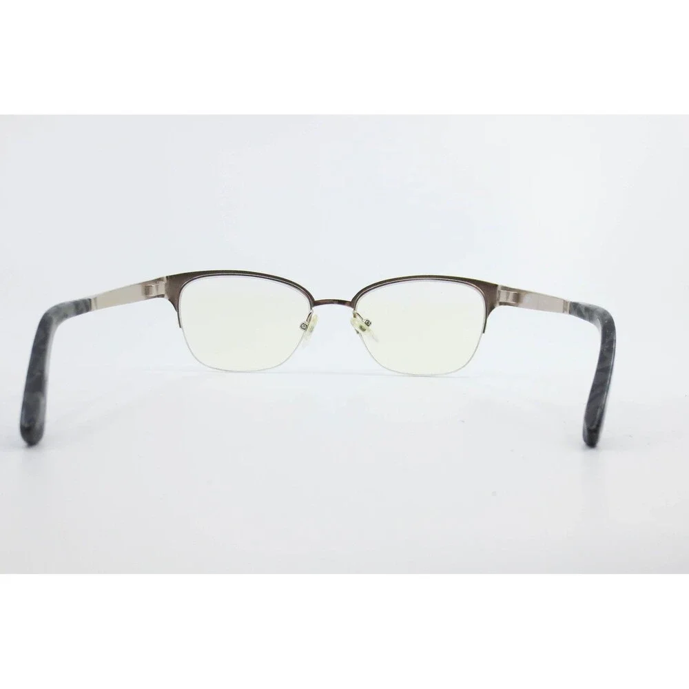 Oleg Cassini OCO 116 001 Black Silver Semi Rimless Cat Eye Eyeglass Frames 51-18